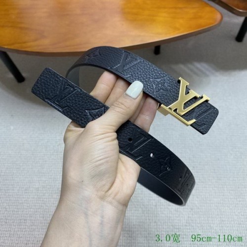 Super Perfect Quality LV Belts(100% Genuine Leather Steel Buckle)-3418