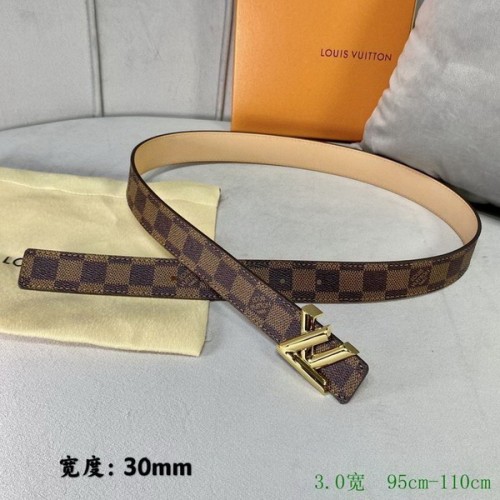 Super Perfect Quality LV Belts(100% Genuine Leather Steel Buckle)-2585