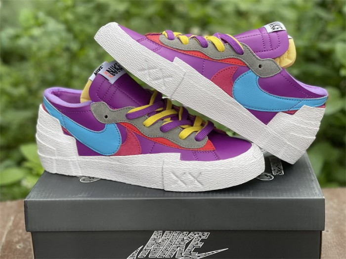 Authentic Sacai x KAWS x Nike Blazer Low “Purple Dusk”