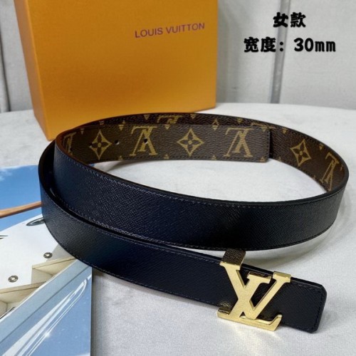 Super Perfect Quality LV Belts(100% Genuine Leather Steel Buckle)-3356