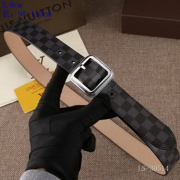 Super Perfect Quality LV Belts(100% Genuine Leather Steel Buckle)-3145