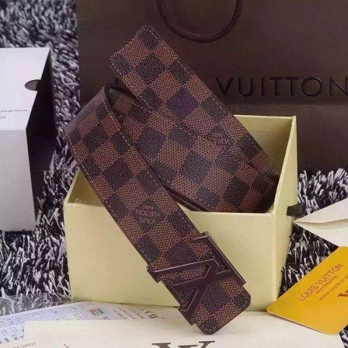 Super Perfect Quality LV Belts(100% Genuine Leather Steel Buckle)-3708