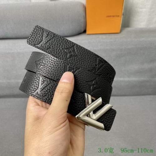 Super Perfect Quality LV Belts(100% Genuine Leather Steel Buckle)-3216