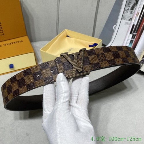 Super Perfect Quality LV Belts(100% Genuine Leather Steel Buckle)-4084