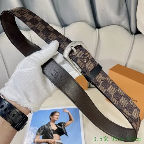 Super Perfect Quality LV Belts(100% Genuine Leather Steel Buckle)-2684
