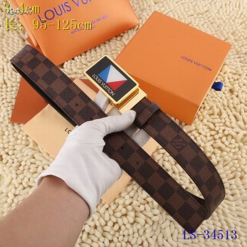Super Perfect Quality LV Belts(100% Genuine Leather Steel Buckle)-3524