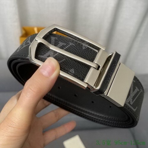 Super Perfect Quality LV Belts(100% Genuine Leather Steel Buckle)-3591