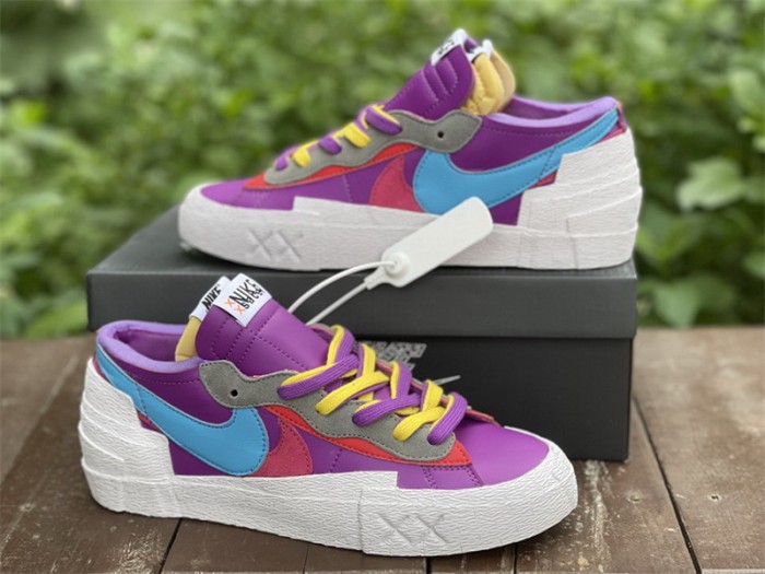 Authentic Sacai x KAWS x Nike Blazer Low “Purple Dusk”