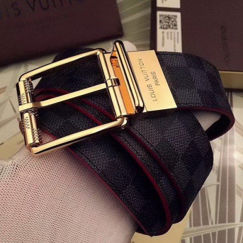 Super Perfect Quality LV Belts(100% Genuine Leather Steel Buckle)-3730