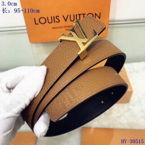 Super Perfect Quality LV Belts(100% Genuine Leather Steel Buckle)-4445