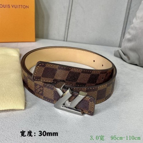 Super Perfect Quality LV Belts(100% Genuine Leather Steel Buckle)-2584
