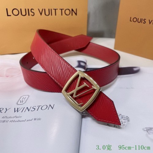 Super Perfect Quality LV Belts(100% Genuine Leather Steel Buckle)-2633