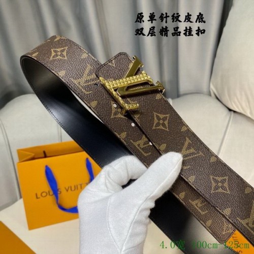 Super Perfect Quality LV Belts(100% Genuine Leather Steel Buckle)-3995
