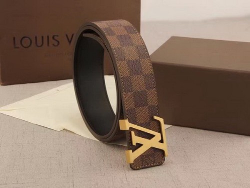 Super Perfect Quality LV Belts(100% Genuine Leather Steel Buckle)-3719