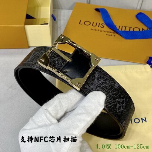 Super Perfect Quality LV Belts(100% Genuine Leather Steel Buckle)-4044