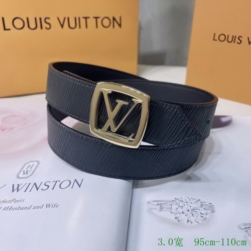 Super Perfect Quality LV Belts(100% Genuine Leather Steel Buckle)-2630