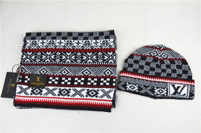 LV Wool Cap Scarf AAA-001
