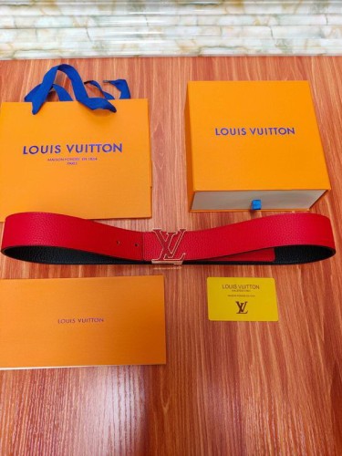 Super Perfect Quality LV Belts(100% Genuine Leather Steel Buckle)-1411