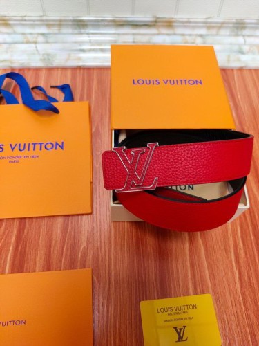 Super Perfect Quality LV Belts(100% Genuine Leather Steel Buckle)-1397