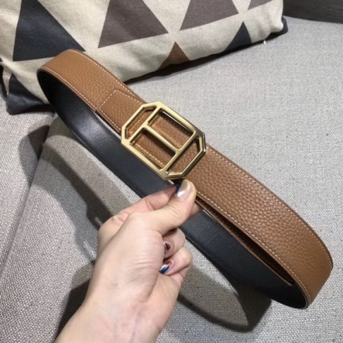 Super Perfect Quality Hermes Belts(100% Genuine Leather,Reversible Steel Buckle)-618