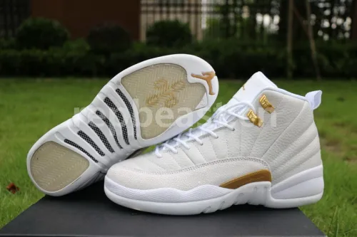 Authentic Air Jordan 12 GS OVO White