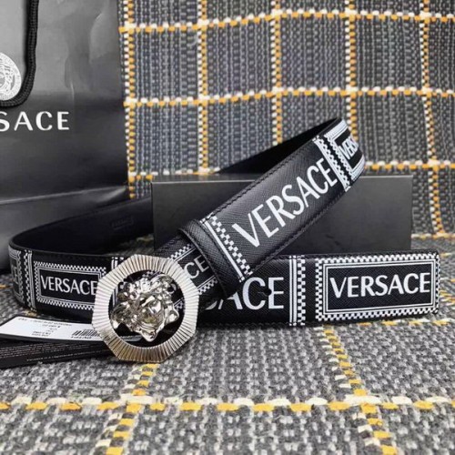 Super Perfect Quality Versace Belts(100% Genuine Leather,Steel Buckle)-195