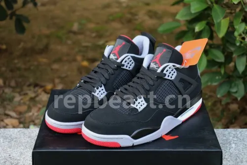 Authentic Air Jordan 4 Bred 2019