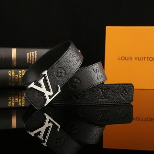 Super Perfect Quality LV Belts(100% Genuine Leather Steel Buckle)-2272