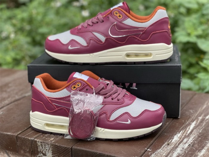 Authentic Patta x Nike Air Max 1 “Rush Maroon”