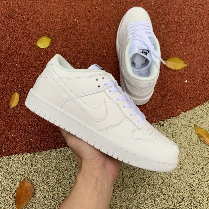 Authentic  Nike Dunk Low “Triple White”