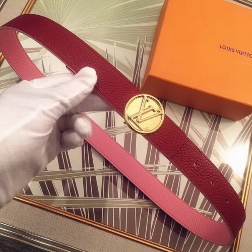 Super Perfect Quality LV women Belts(100% Genuine Leather,Steel Buckle)-176