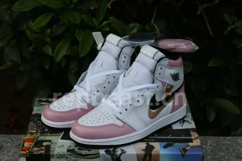 Authentic Air Jordan 1 White Pink
