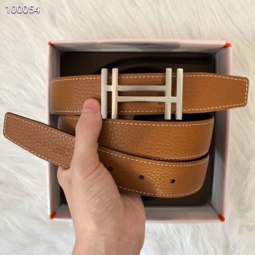 Super Perfect Quality Hermes Belts(100% Genuine Leather,Reversible Steel Buckle)-485