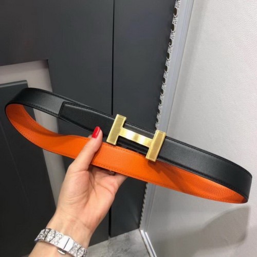 Super Perfect Quality Hermes Belts(100% Genuine Leather,Reversible Steel Buckle)-527