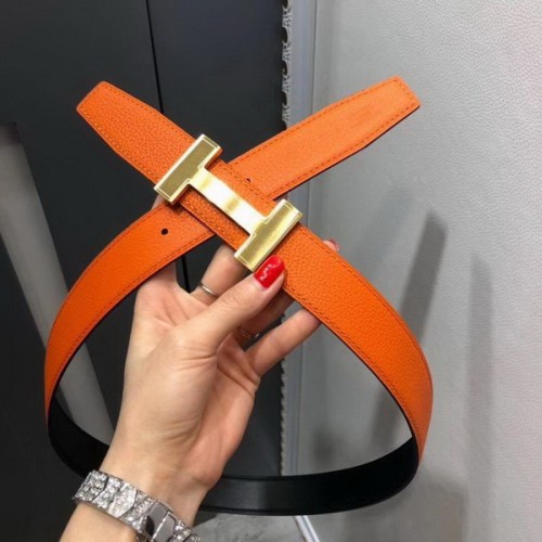 Super Perfect Quality Hermes Belts(100% Genuine Leather,Reversible Steel Buckle)-528