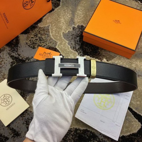 Super Perfect Quality Hermes Belts(100% Genuine Leather,Reversible Steel Buckle)-254