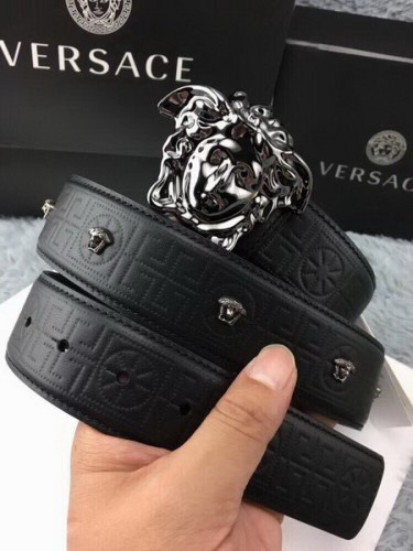 Super Perfect Quality Versace Belts(100% Genuine Leather,Steel Buckle)-608