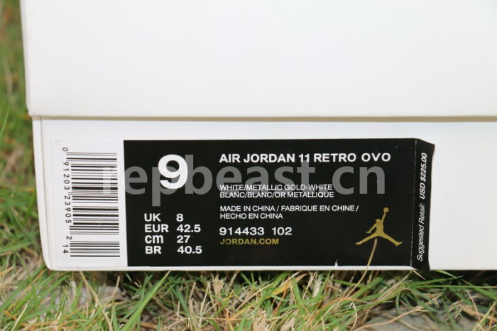 Authentic Air Jordan 11 OVO White