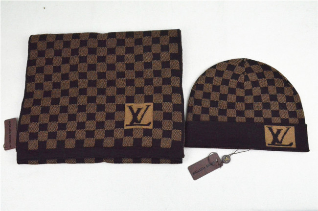 LV Wool Cap Scarf AAA-032