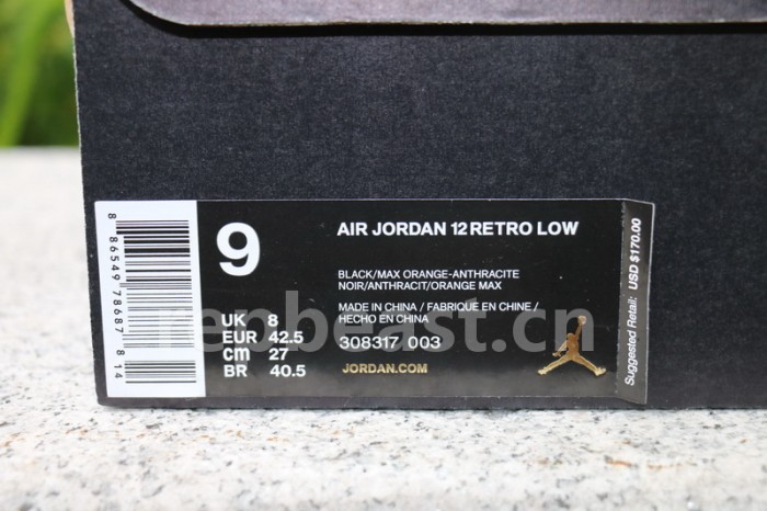 Authentic Air Jordan 12 Low “Black Olive”