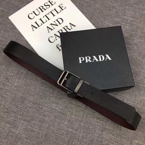 Super Perfect Quality Prada Belts(100% Genuine Leather,Reversible Steel Buckle)-039