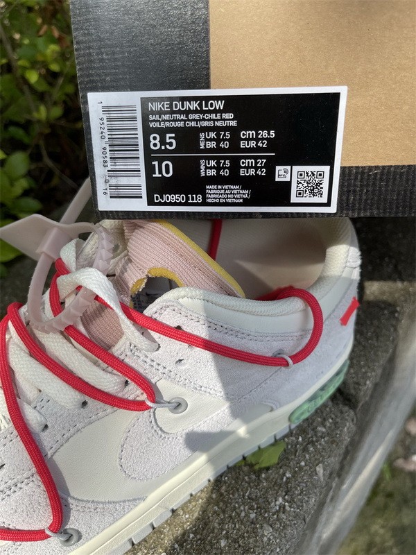 Authentic OFF-WHITE x Nike Dunk Low “The 50” DJ0950 118