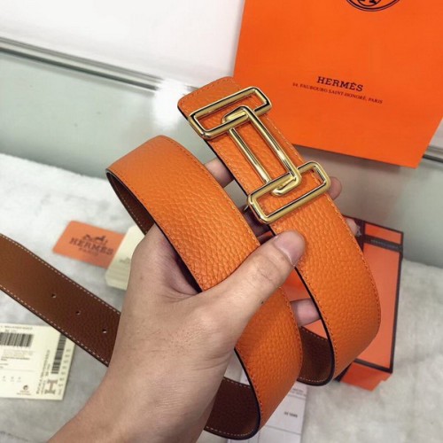 Super Perfect Quality Hermes Belts(100% Genuine Leather,Reversible Steel Buckle)-437
