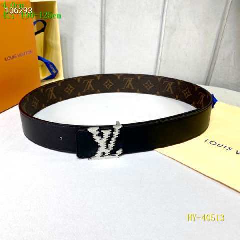 Super Perfect Quality LV Belts(100% Genuine Leather Steel Buckle)-2375