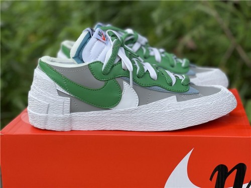 Authentic sacai x Nike Blazer Low Green