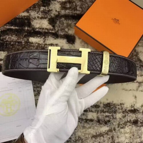 Super Perfect Quality Hermes Belts(100% Genuine Leather,Reversible Steel Buckle)-195