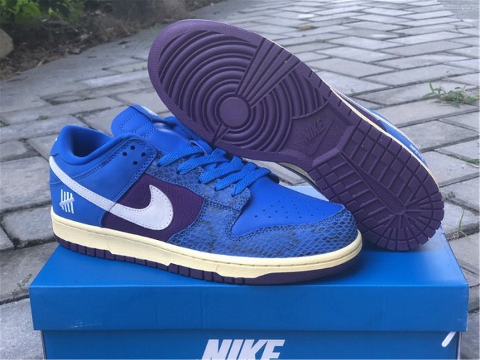 Authentic UNDEFEATED x Nike Dunk Low  Blue