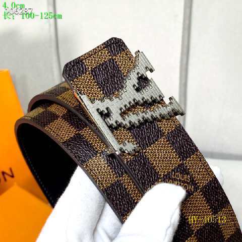 Super Perfect Quality LV Belts(100% Genuine Leather Steel Buckle)-2356