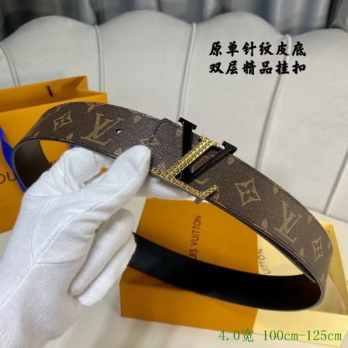 Super Perfect Quality LV Belts(100% Genuine Leather Steel Buckle)-2855