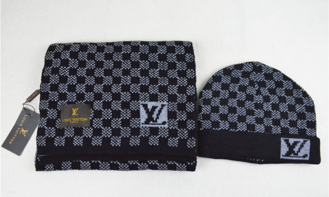 LV Wool Cap Scarf AAA-017